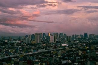 birds eye view of metro manila